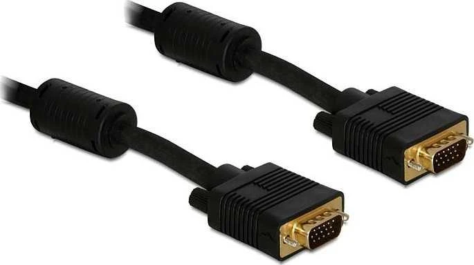 Goobay Full HD SVGA monitorius cable, auksinis-plated VGA cable, Juodas, 15 m