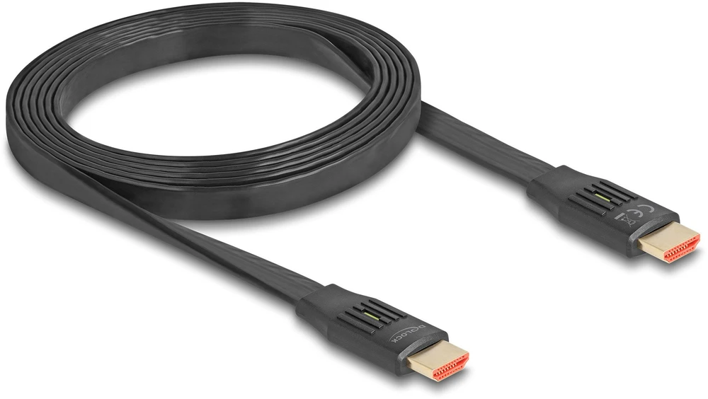 DELOCK didelės spartos HDMI plokščiajuostis kabelis 8K 60Hz 2m