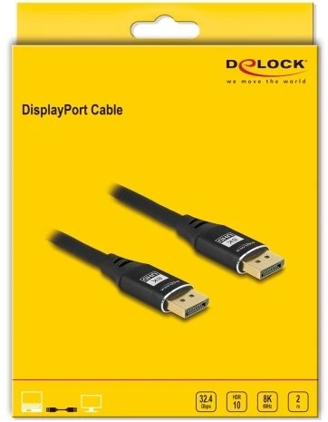 Kabelis Delock DisplayPort - DisplayPort 2m juoda (80621)