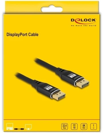 Kabelis Delock DisplayPort - DisplayPort 1 m juoda (80620)