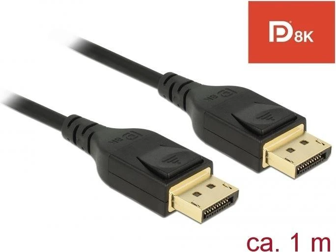 DELOCK DisplayPort kabelis 8K 60 Hz 1 m DP 8K sertifikuotas