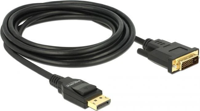 DELOCK Cable Displayport 1.2 male > DVI 24+1 male passive 3 m juodas