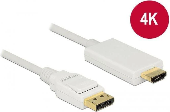 DisplayPort į HDMI 2m adapteris-laidas su auksinėmis jungtimis