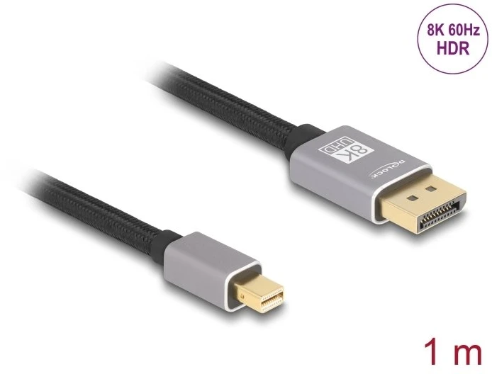 Kabelis Delock DisplayPort Mini - DisplayPort 1 m juoda (81091)