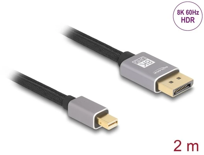 Kabelis Delock DisplayPort Mini - DisplayPort 2m juoda (81092)