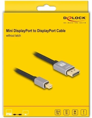 Kabelis Delock DisplayPort Mini - DisplayPort 2m juoda (81092)