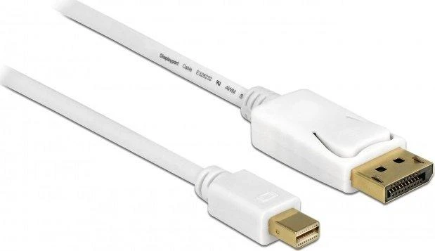 DeLOCK 83483 kabelis miniDisplyPort į DisplayPort 4K miniDisplayPort kištukas iki DisplayPort kištukas 3 m baltas