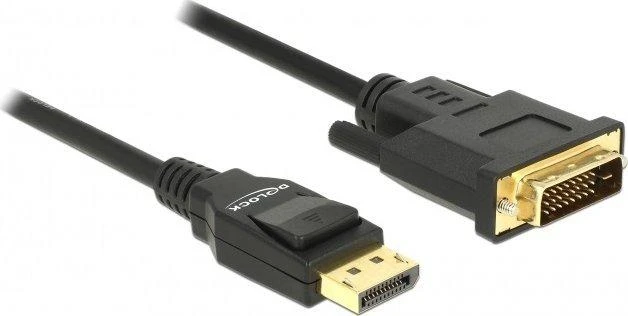 DELOCK Cable Displayport 1.2 male > DVI 24+1 male passive 3 m juodas