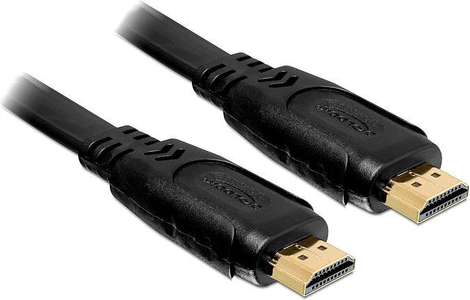 Plokščio HDMI kabelio antgaliai su aukso jungtimis