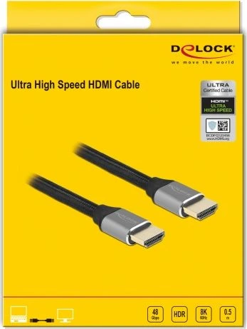 Kabelis Delock 83997 HDMI 3m pilkas