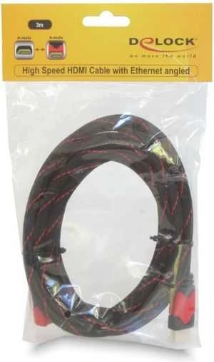 Delock Cable High Speed HDMI su Ethernet, HDMI A kištukas > HDMI A kištukas