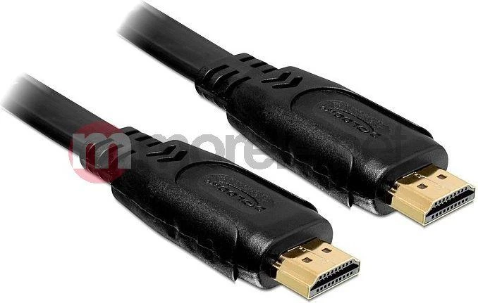 Plokščio HDMI laido jungtys su auksiniais kontaktais