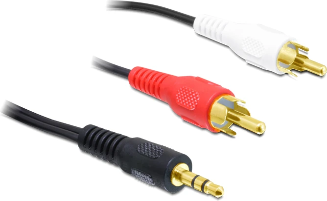 KABELIS AUDIO MINIJACK 3.5MM(M) 3 PIN->2X RCA (CHINCH)(M) 1.5M DELOCK