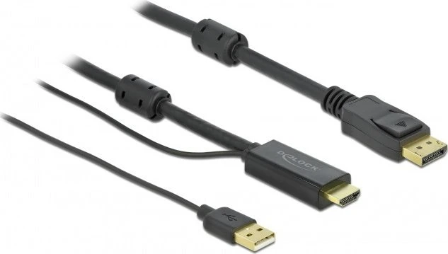 Kabelis Delock Rodyti Uostas - HDMI 5m juoda (85966)