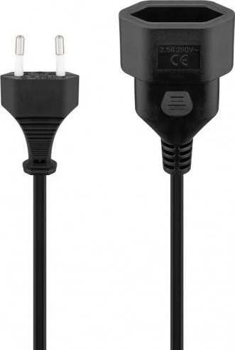 Goobay DELTACO OSG kabelis, RAK CEE 7/16 - RAK IEC 60906-1 klasė 3 m, juodas / DEL-109AE