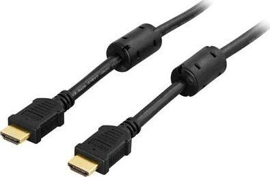 Kabelis DELTACO, 4K, UltraHD, 60Hz, 0.5m, Auksu dengti kontaktai juoda / HDMI-1005
