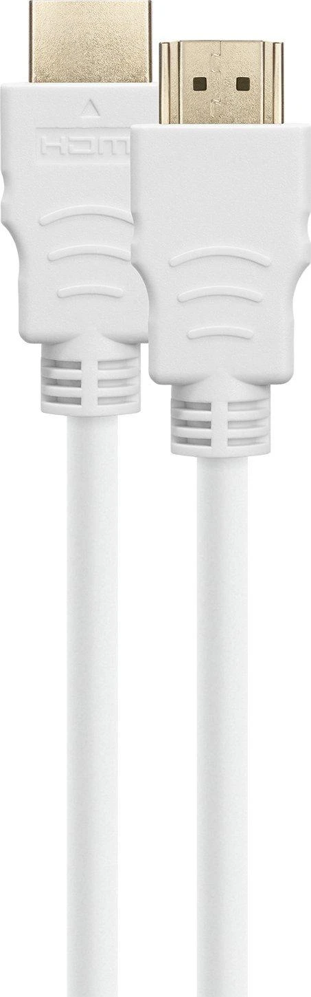 Baltas HDMI laidas su paauksuotomis jungtimis