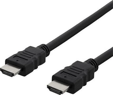 Juodas 2m HDMI laidas su metaliniais antgaliais