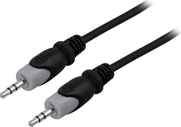 Kabelis Deltaco Jack 3.5mm - Jack 3.5mm 0.5m juoda (MM-148)