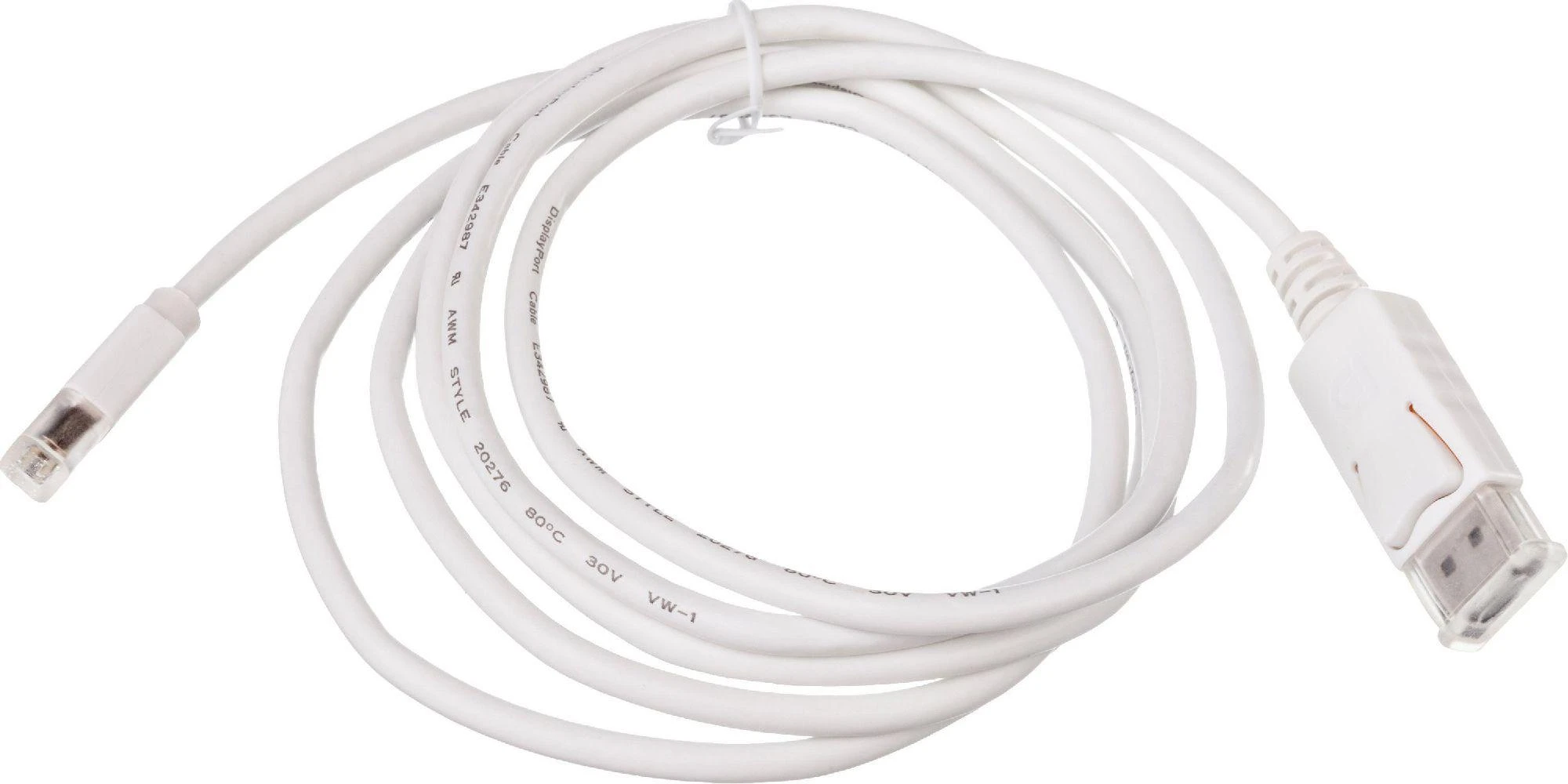 Assmann Electronic ASSMANN kabelis mini DisplayPort kištukas prie displayPort kištukas 2m dvigubas ekranavimas baltas