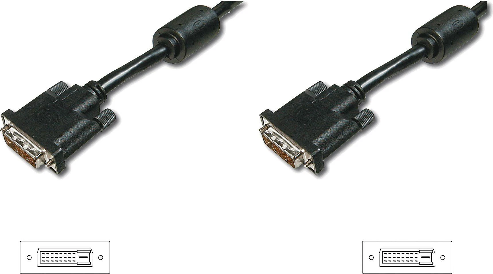 DVI-D kabelis 3m su jungčių schemomis