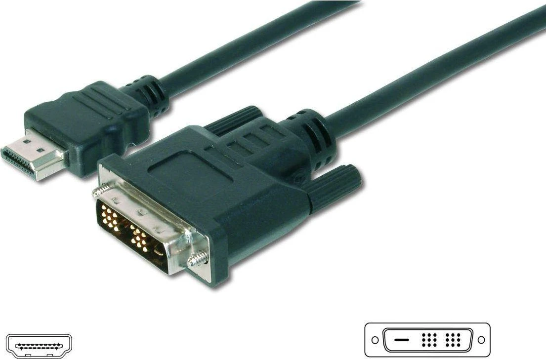 HDMI į DVI-D laidas su 18+1 jungtimis
