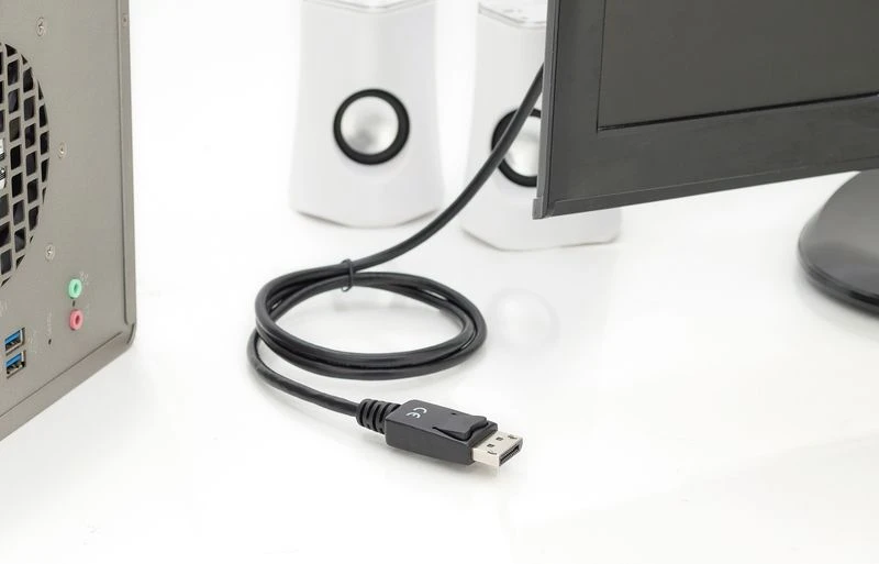 Assmann Electronic ASSMANN DisplayPort Adapteris Cable DP - HDMI Type A St / St 3,0m w / War. DP 1.2 HDMI 2.0 4K / 60Hz CE juodas