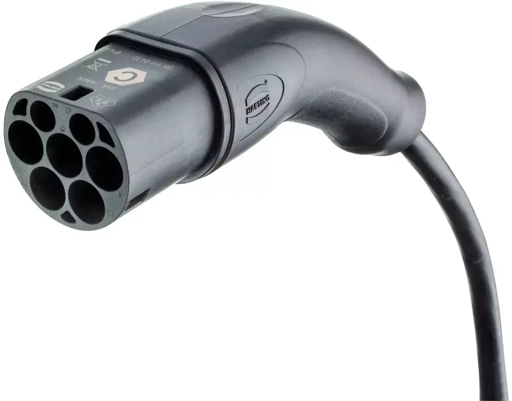 Kabelis do ładowania samochodów Harting EV charging cable 1 x Type 2 male and 1 x Type 2 female 3F 32A 22KW 5m