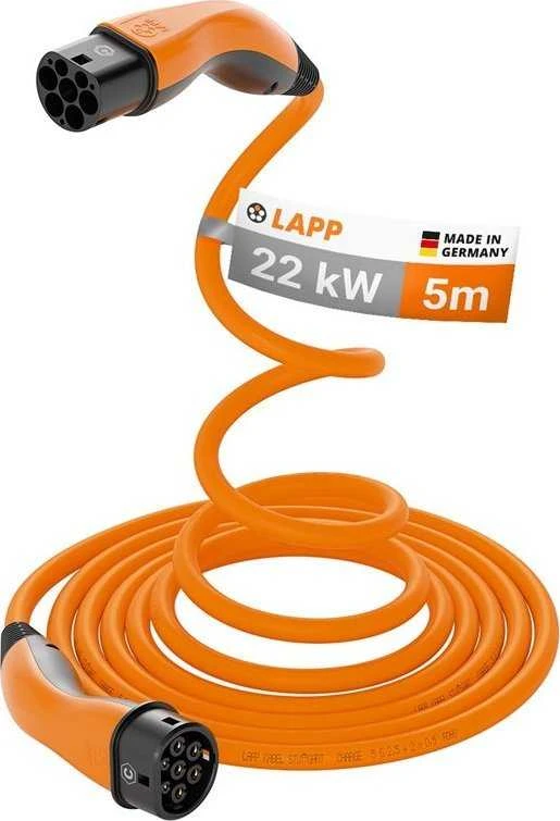 LAPP Helix EV įkrovimo laidas 22kW spiralės formos