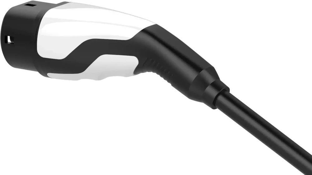 Sinox Elektromobilių spiralinis įkrovimo kabelis, 3 režimas, 16A, 3 fazės, 5 m, juodas