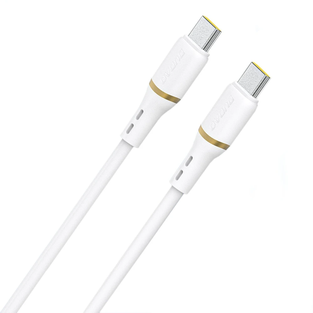 Dudao L25C USB-C - USB-C Silicone Cable 60W 1m - Baltas