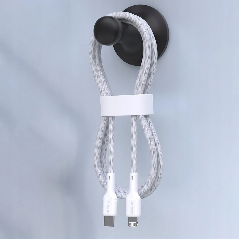 Dudao L9X 30W USB-C – Lightning kabelis 1m – baltos spalvos