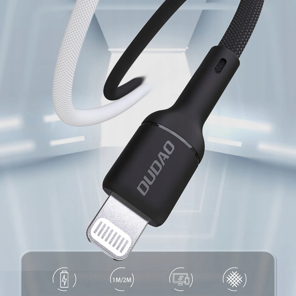 Dudao L9X 30W USB-C – Lightning kabelis 1m – juodos spalvos