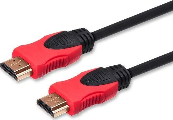 HDMI-HDMI kabelis su raudonomis jungtimis