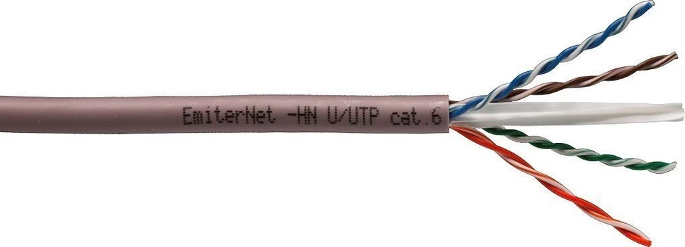 Kabelis Emiter Tinklo U/UTP kat. 6 450MHz B2ca LS0H, laidas 4x2x23AWG