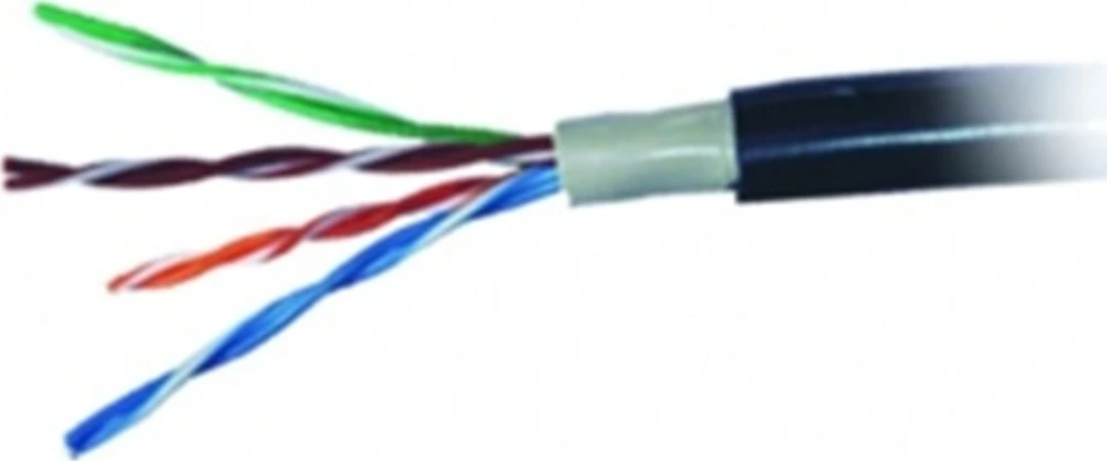 EmiterNet lauko kabelis PVC+PE UTP (U/UTP) kat.5e, viela 4x2x0,5 PE