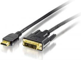 Equip 119322 vaizdo kabelio adapteris 2 m HDMI DVI-D Juoda