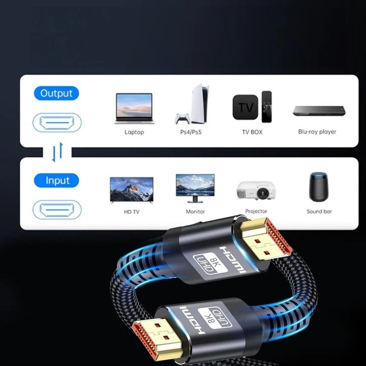 HDMI 2.1 „Extralink“ laidas, 8K HDR, 1,5 m