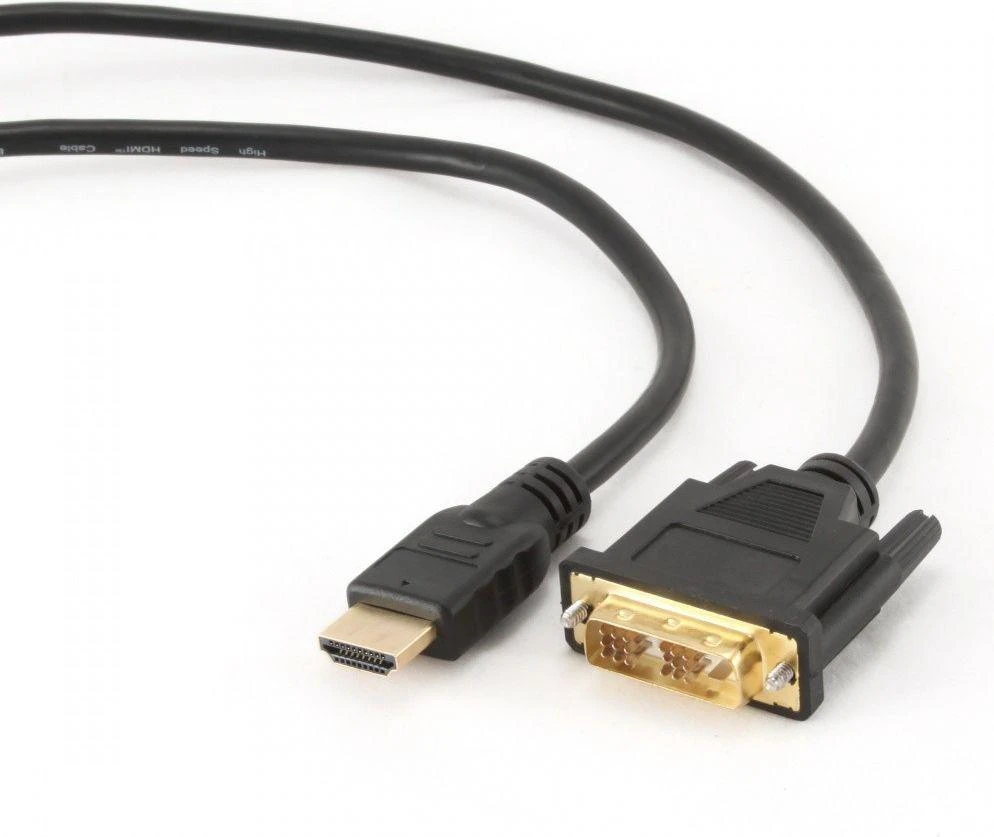 GEMBIRD CC-HDMI-DVI-0.5M Gembird HDMI-DVI kištukas-kištukas kabelis su auksinėmis jungtimis, 0.5m