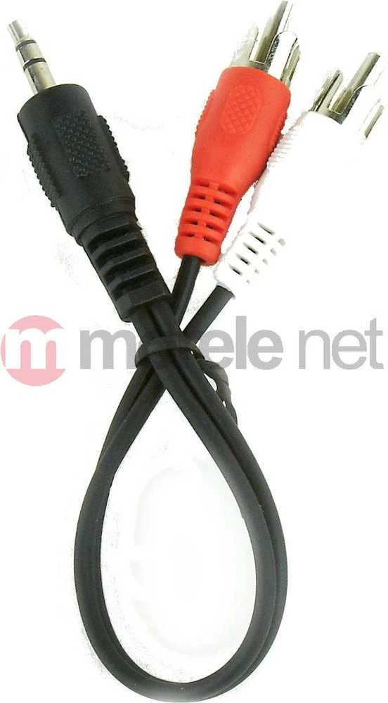 „Gembird“ garso stereo adapteris iš 3,5 mm kištuko į 2 RCA kištukus, 0,2 m | Cablexpert