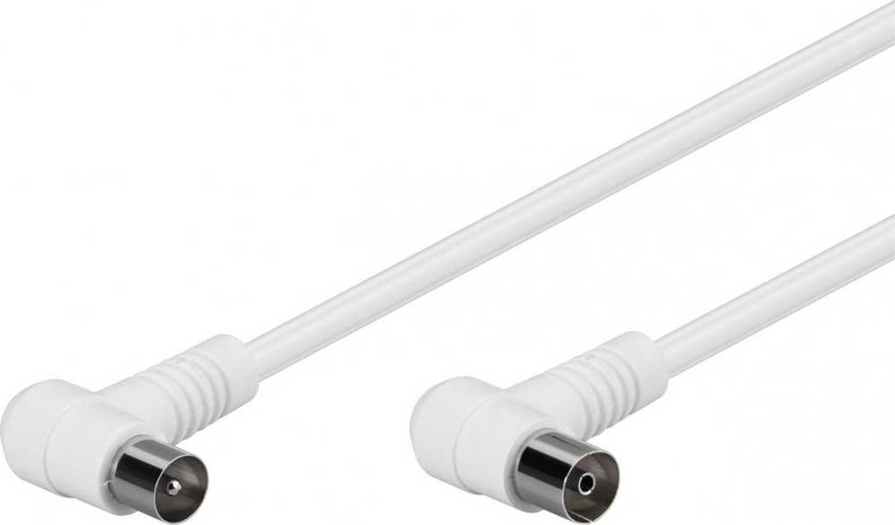 Goobay antenos laidas su kampinėmis jungtimis, 1,5 m, baltas