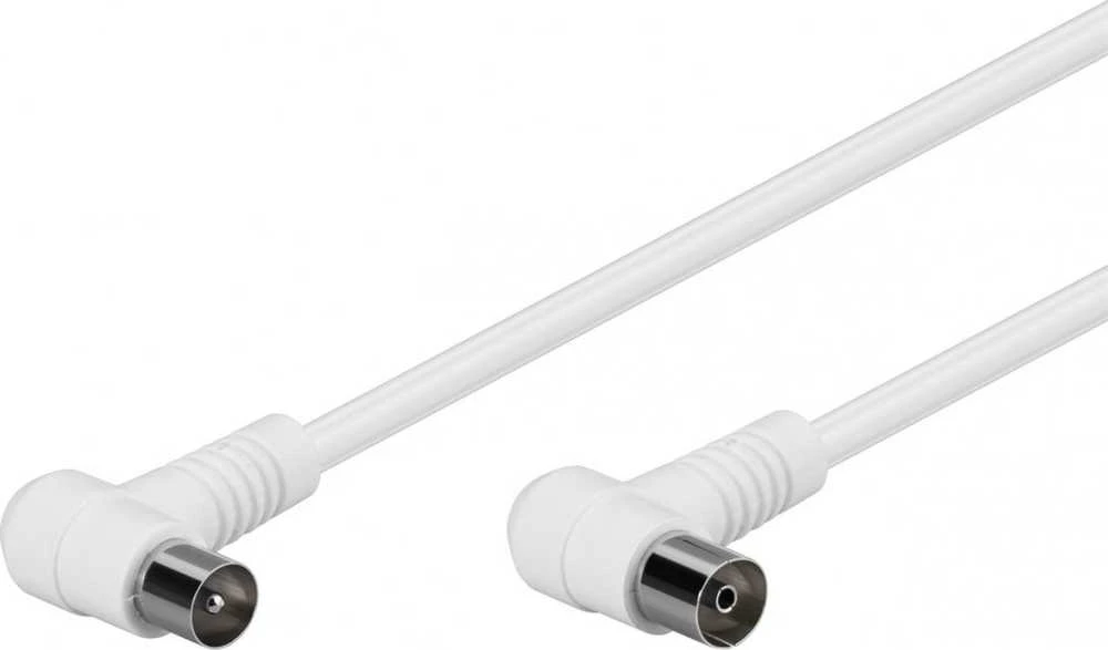 Goobay antenos laidas su kampinėmis jungtimis, 2,5 m, baltas