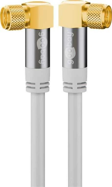 Wentronic Antenos jungtis FF SAT Balta Angled Goobay 1m
