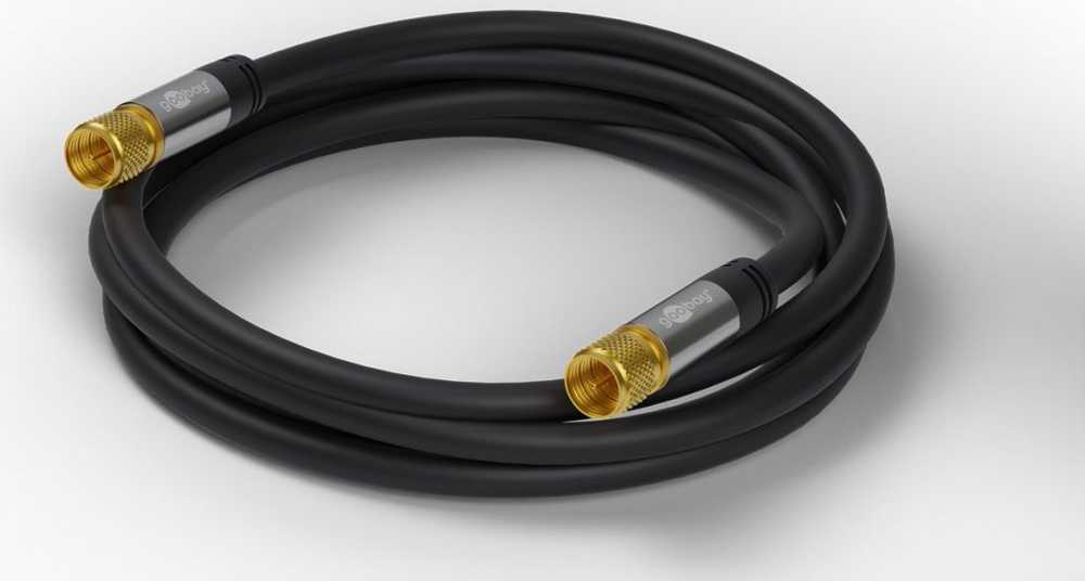 Wentronic Kabelis Goobay Antenowy (F) 1m juoda (JAB-4400766)