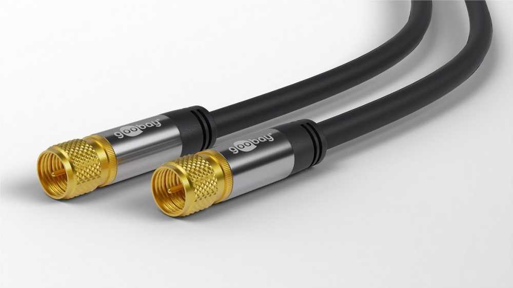 Wentronic Kabelis Goobay Antenowy (F) 1m juoda (JAB-4400766)