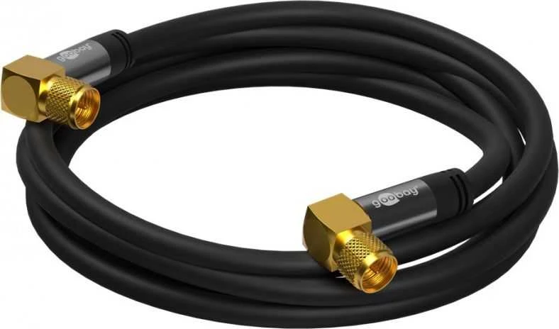 Wentronic FF SAT antenos jungtis Juodas Angle Goobay 2m