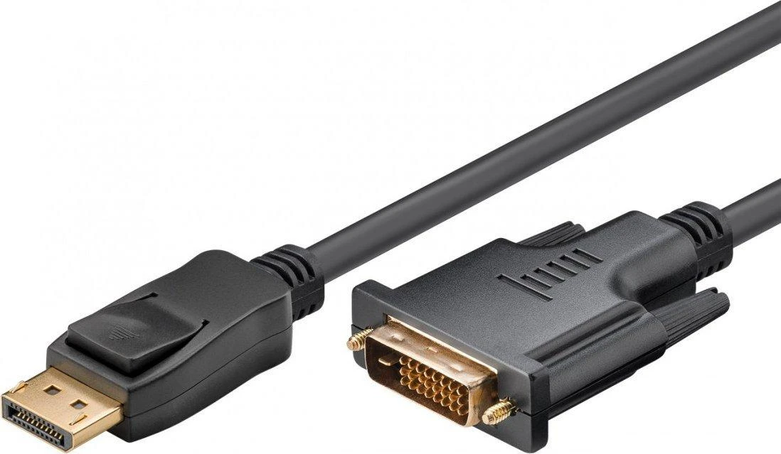 Goobay 51961 DisplayPort/DVI-D adapterio laidas 1.2, padengtas auksiniu sluoksniu, 2m | Goobay | DP į DVI-D