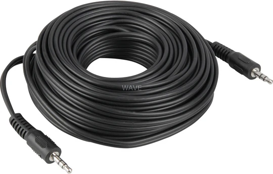 Audio kabelis 3.5mm Jack, 10m ilgio juodas