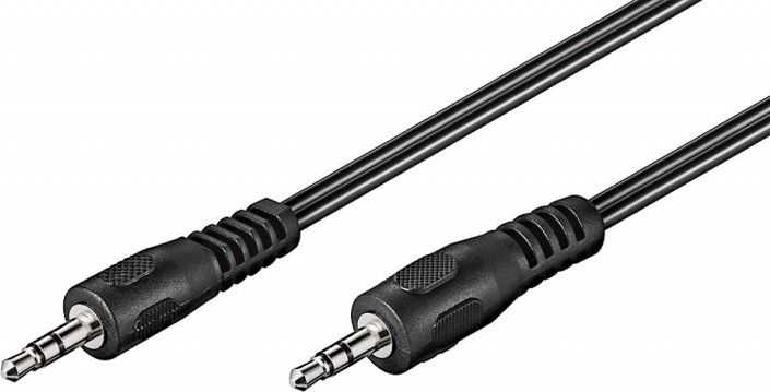 Kabelis Goobay Jack 3.5mm - Jack 3.5mm 2.5m juoda (50019)