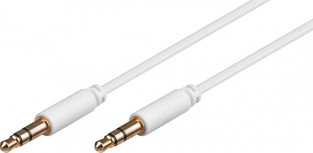 Kabelis Goobay Jack 3.5mm - Jack 3.5mm 2m baltas (69113)